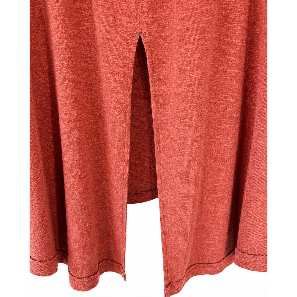 We The Free Cowl Neck Top Women Medium Red Split Back High Low Boho Knit - Picture 11 of 16